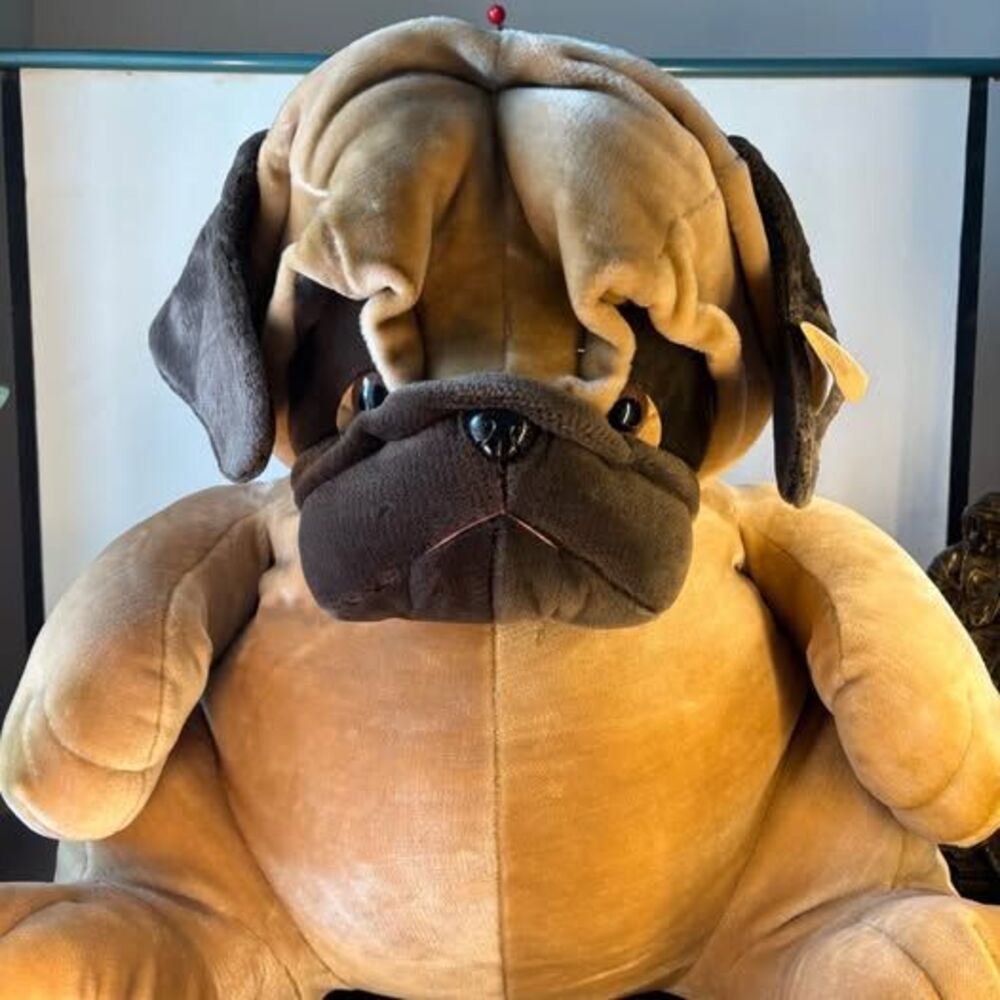 24" Vintage Bestever Giant Wrinkly Pug Plush Stuffed Animal (Excellent Condition
